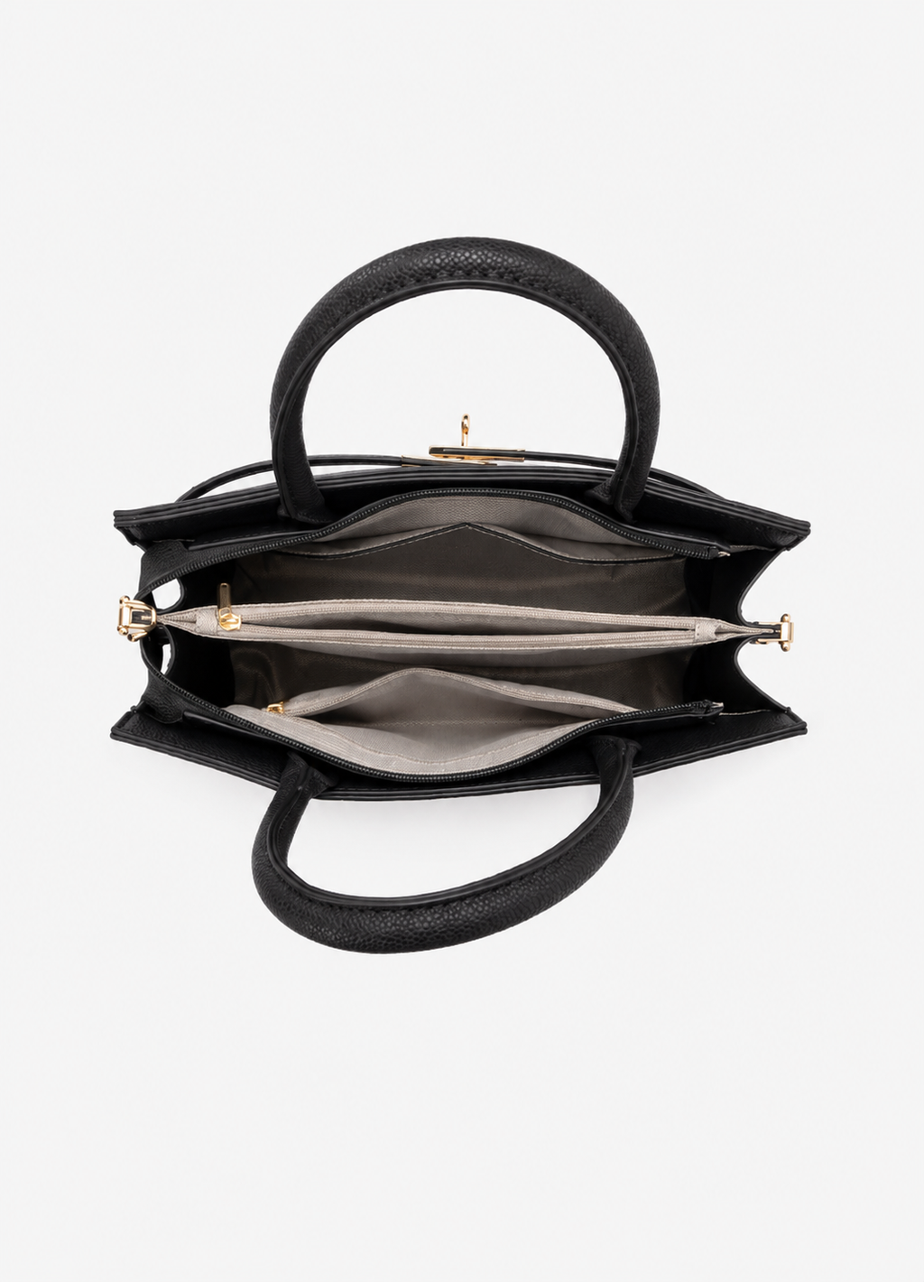 Women's Black PU Leather Shoulder Handbag  Casual Plain Ladies Purse