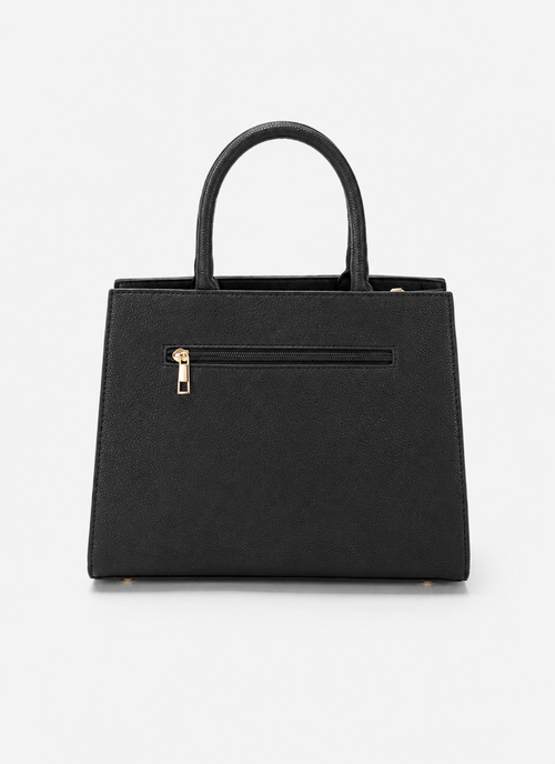 Women's Black PU Leather Shoulder Handbag  Casual Plain Ladies Purse