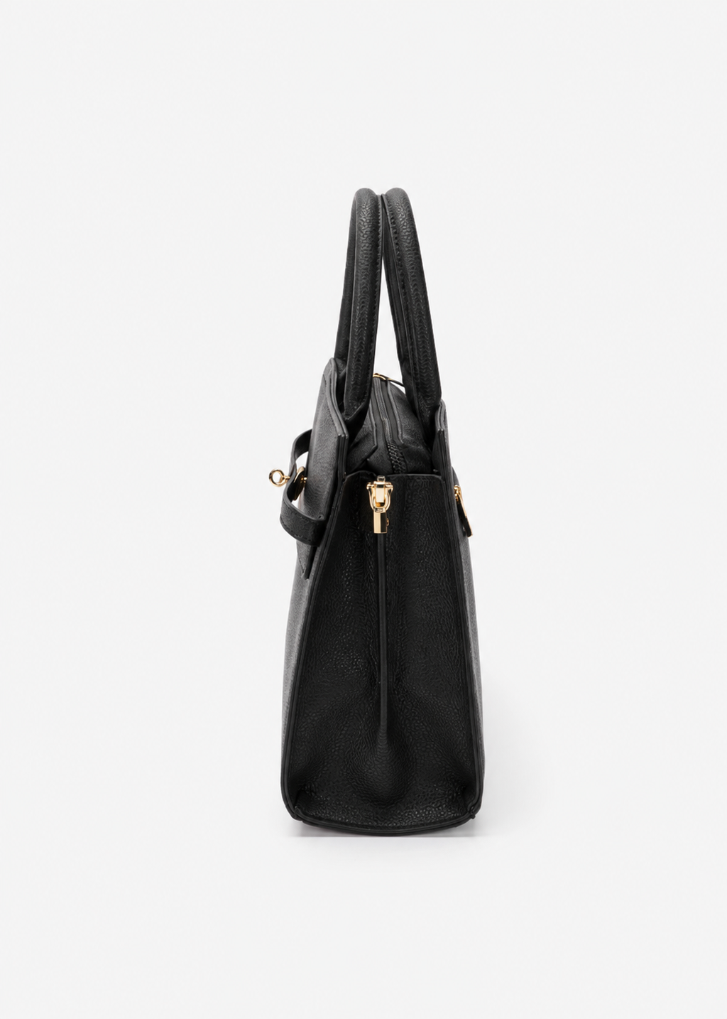 Women's Black PU Leather Shoulder Handbag  Casual Plain Ladies Purse
