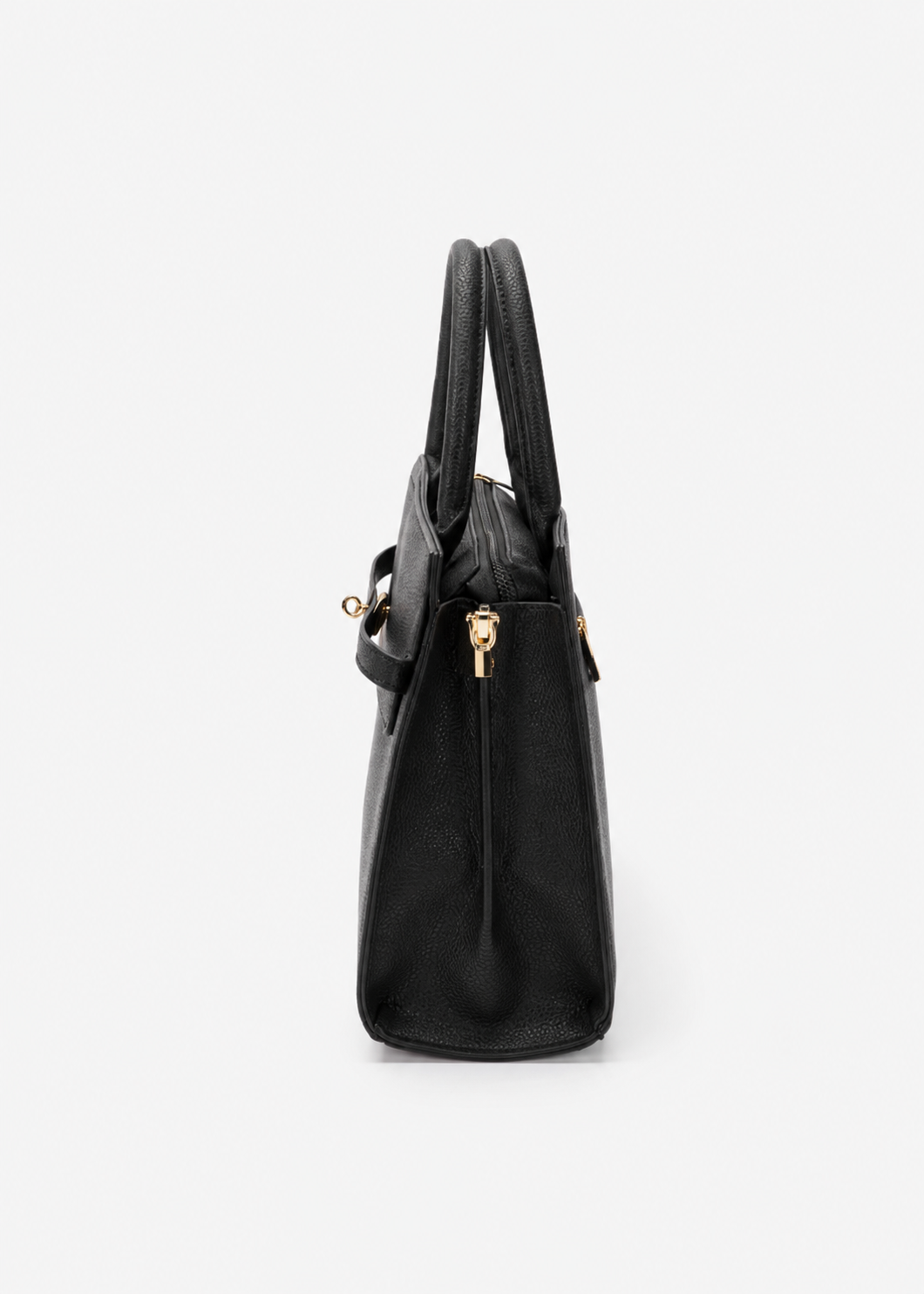 Women's Black PU Leather Shoulder Handbag  Casual Plain Ladies Purse
