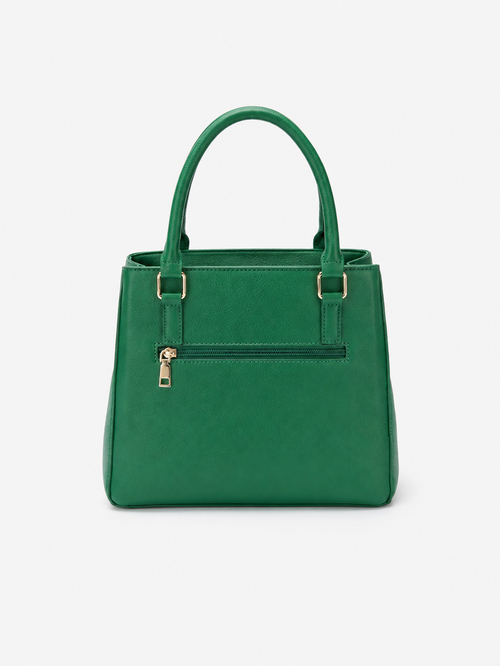 Women's Forest Green PU Leather Shoulder Handbag  Casual Plain Ladies Purse