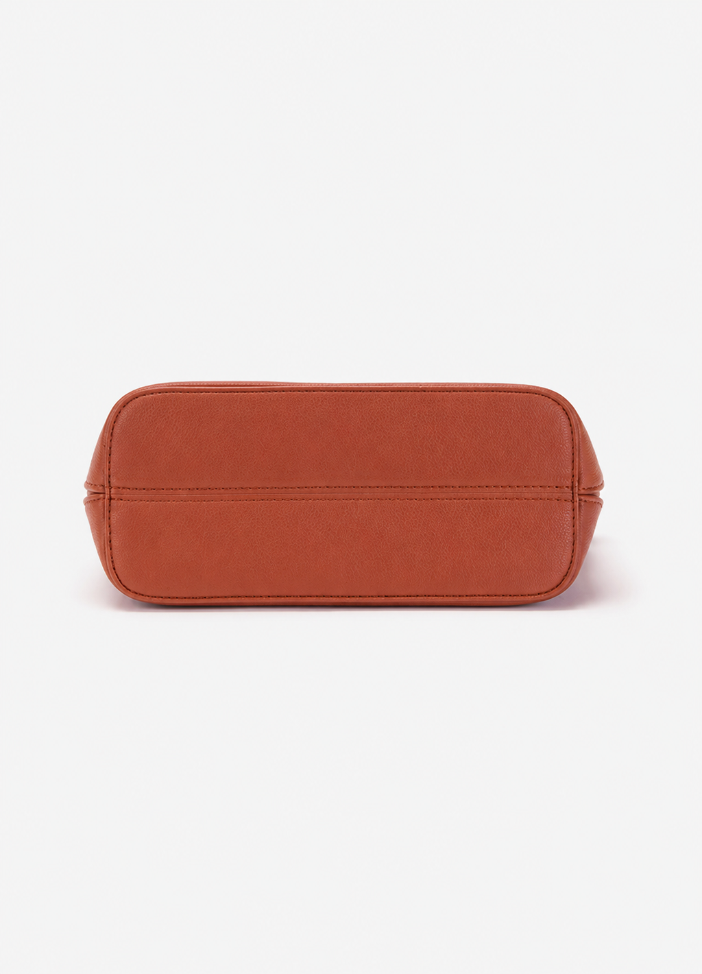 Women's Rust Orange PU Leather Shoulder Handbag  Casual Plain Ladies Purse